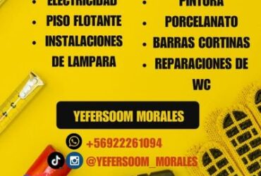 Yefersoom Morales  Trabajos en el Área de Construcción