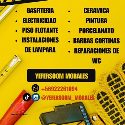 Yefersoom Morales  Trabajos en el Área de Construcción